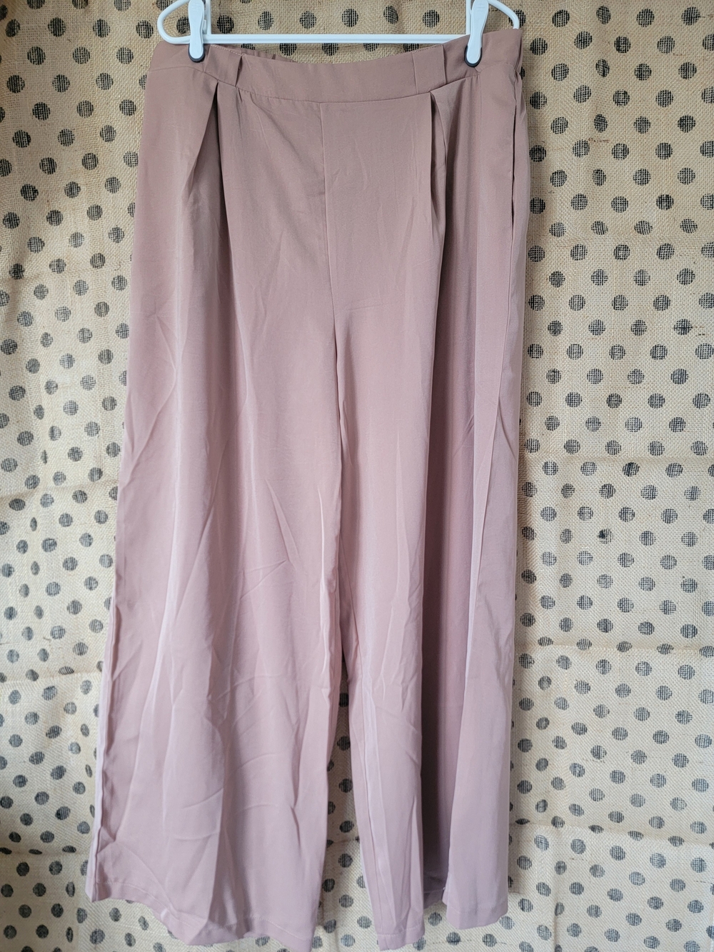 Wide Leg Women’s Satin Dress Pants in Tan NWOT